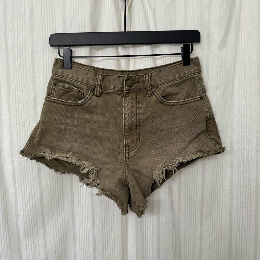 BDG Uban Outfitters Olive Green Cheeky Shorts Size 27